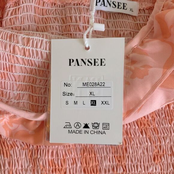 Pansee Women’s Ribbed Cropped Ruffle Trim Off The Shoulder Boho Top Size XL - Picture 4 of 8